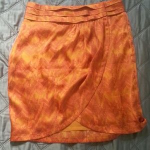 *DONATED!*Forever 21 orange silky skirt