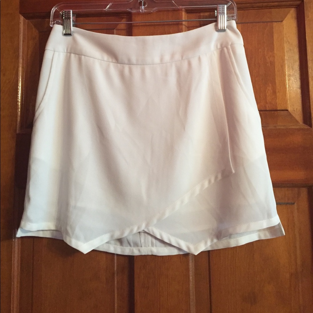 White asymmetrical skirt