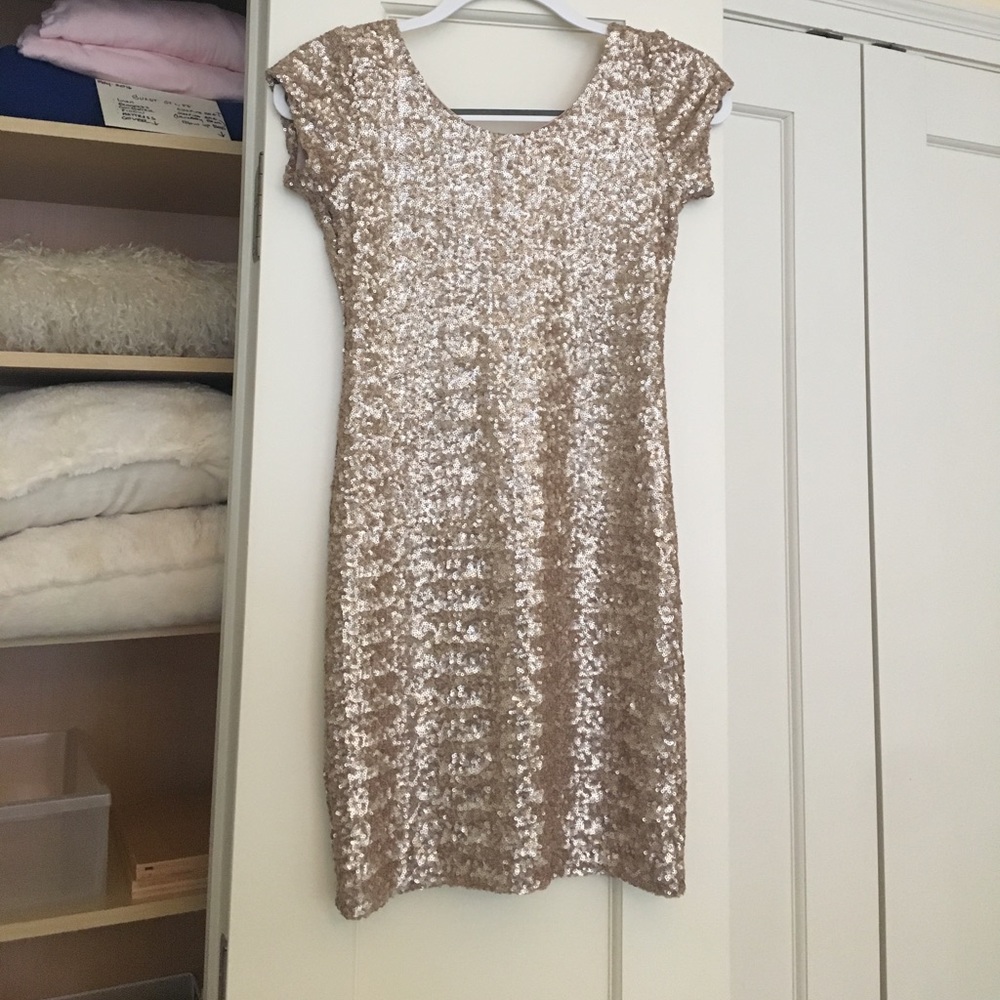 Backstage Gold Sequin Dress