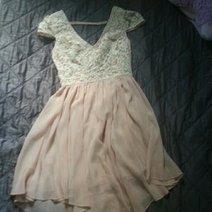 Lace peach dress