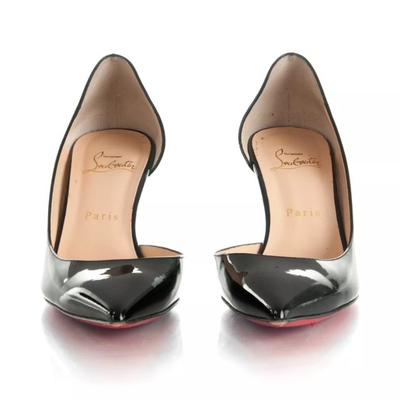 Christian Louboutin Shoes - CHRISTIAN LOUBOUTIN Patent Iriza Pumps 37.5 Black.