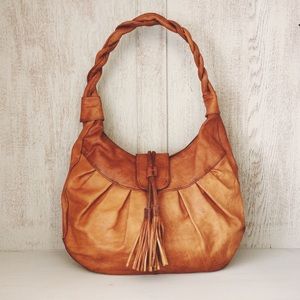 Grace ~ Bohemian Leather Handbag Fringe Braided