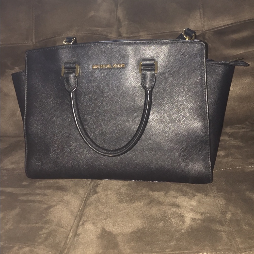 Large Black Michael Kors Selma Satchel