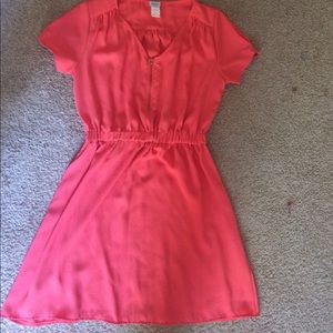 Coral colored dress