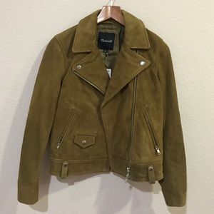 Madewell suede moto jacket NWT