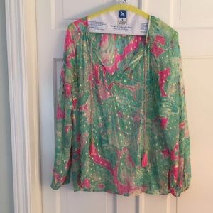 LILLY PULITZER Sheer Top