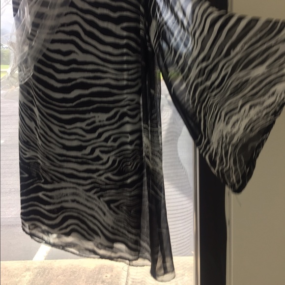 Sheer one sleeve party dress by Wish zebra print. - Picture 2 of 2