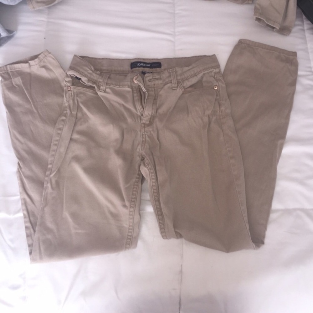 Girls Khaki Uniform Pants