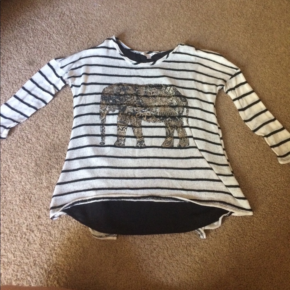 Black and white striped shirt