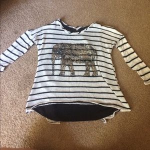 Black and white striped shirt