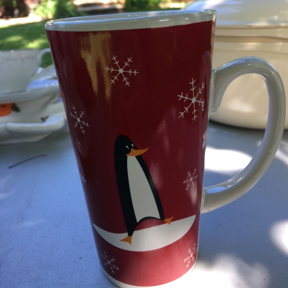 Penguin tall coffee or tea cup