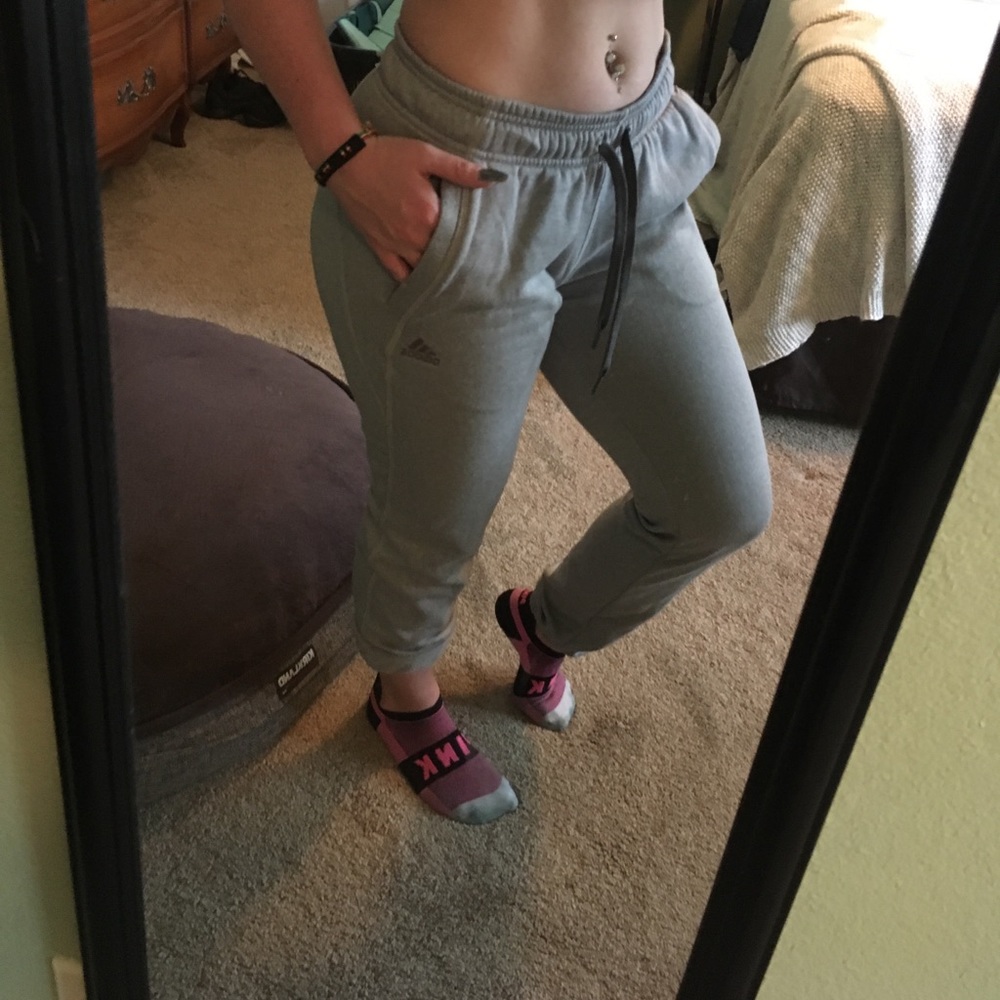 Adidas athletic fleece track pants