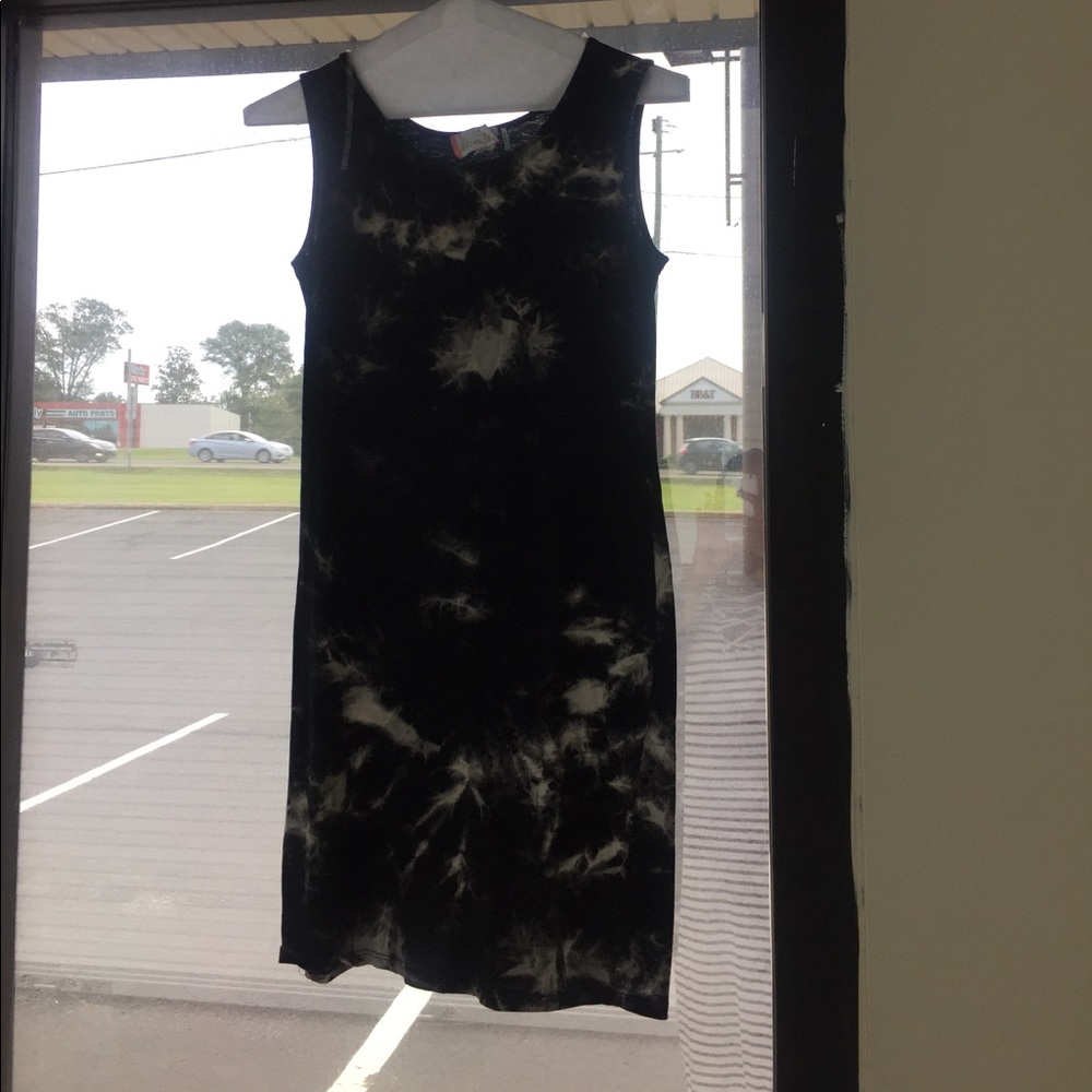 Black tie dye dress