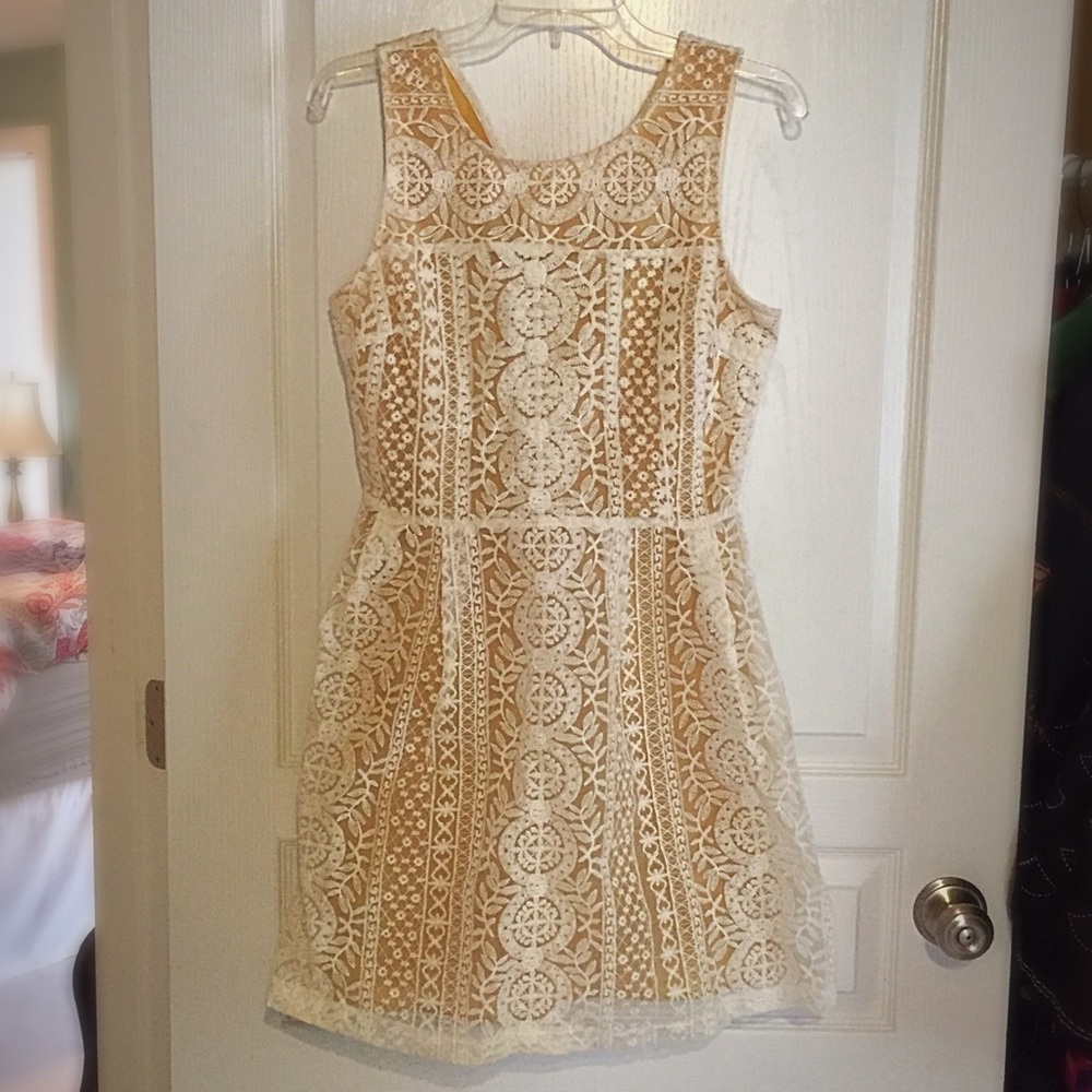 Esley Lace Overlay Dress - Picture 1 of 6