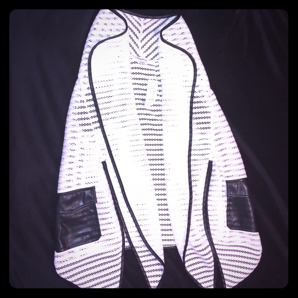 see-through white jacket.