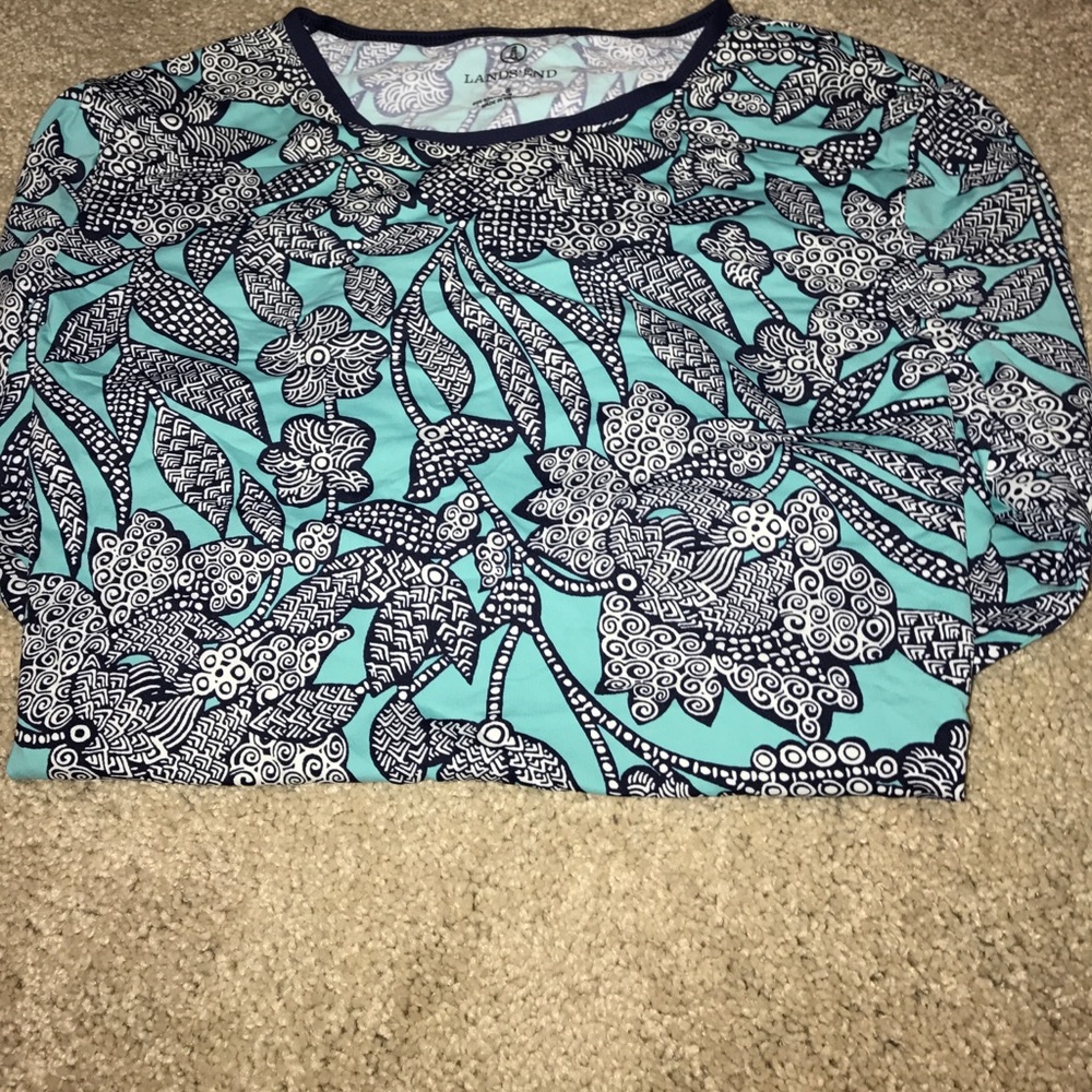 Lands End long sleeve women's swim shirt