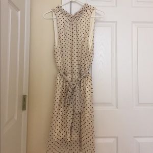 Anthropologie/Sweetpea polka dot dress with belt M