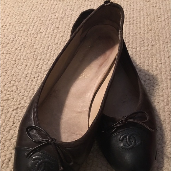 used chanel ballet flats