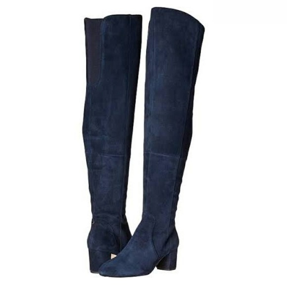 Stunning Navy Suede Kate Spade OTK Boots - Picture 7 of 8