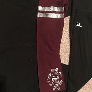 Burgundy band Victoria Secrete leggings size xs