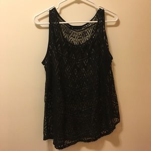 Black see through tank