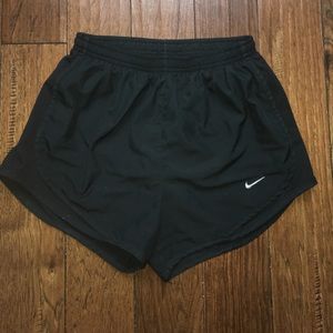 Black Nike workout shorts