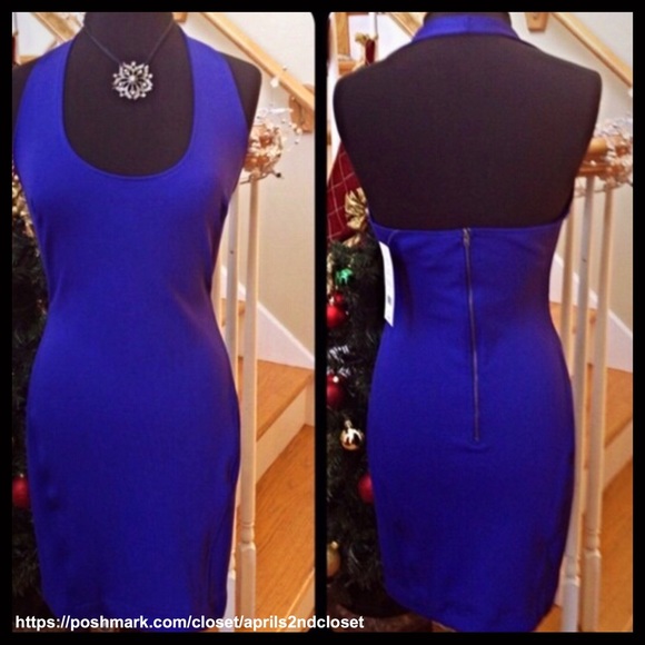 FRENCH CONNECTION BODYCON HALTER MINI DRESS - Picture 4 of 8