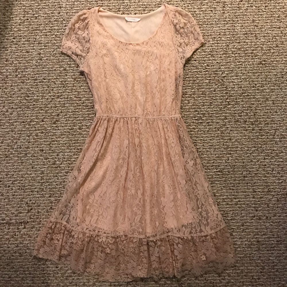 Lush pink lace dress. Size small. EUC