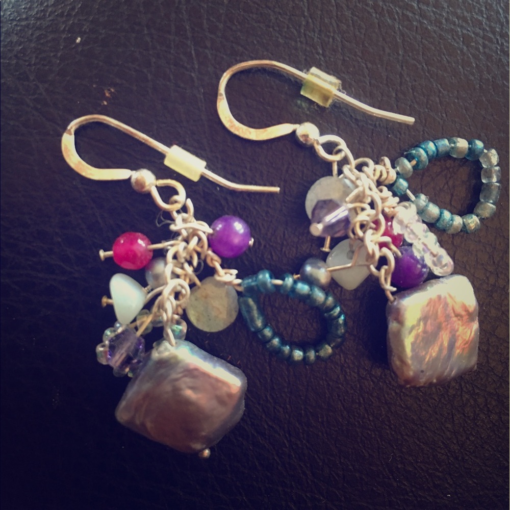 Pearl dangle earrings