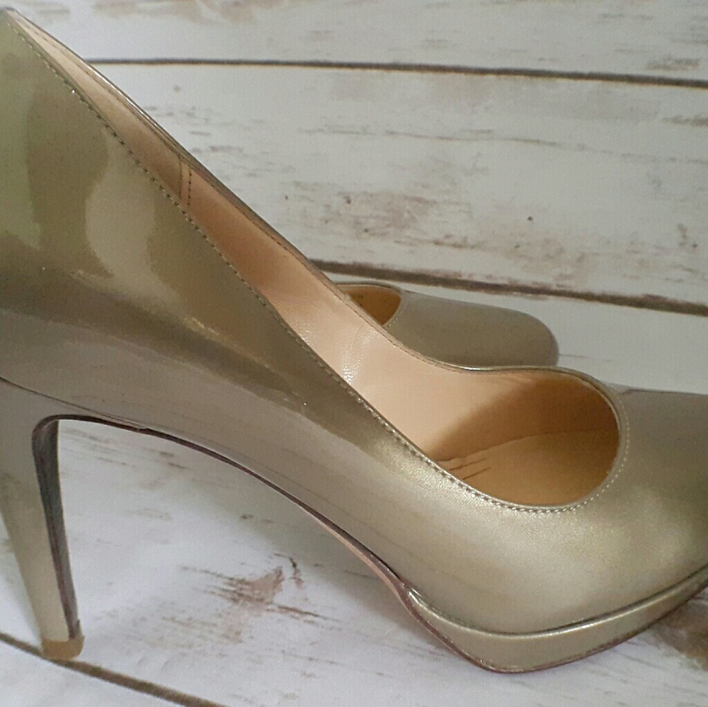 DONATED- Cole Haan Gold  Patent Leather Pumps