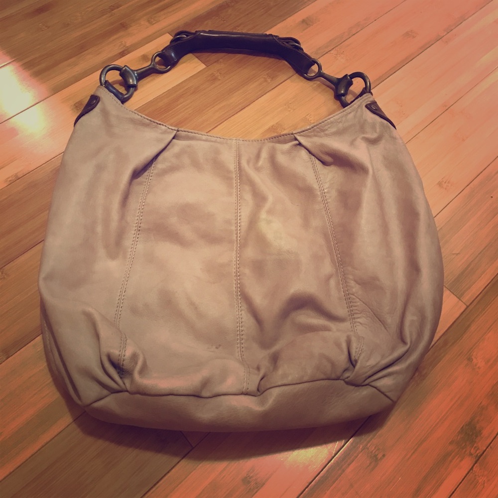 All Saints leather bag. Taupe and brown