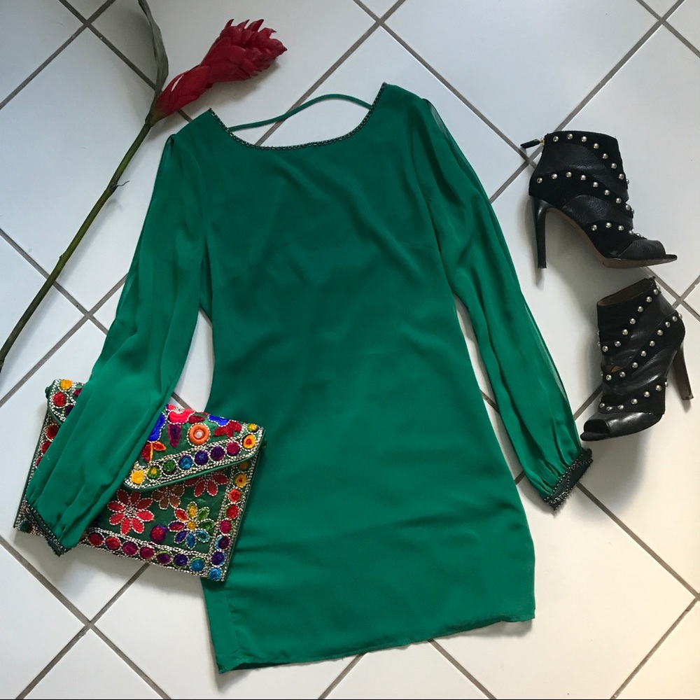 DONATED🚛 Green Bolly Dress - Ark & Co.
