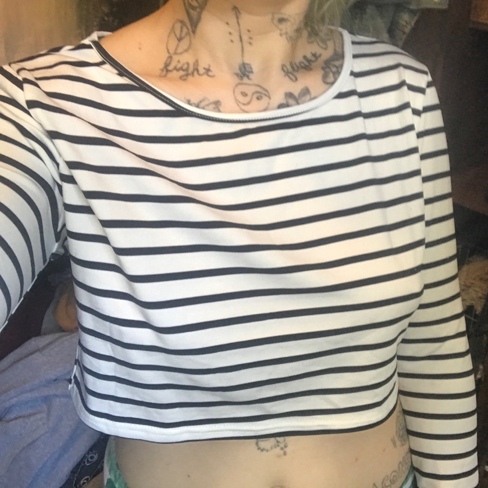 Striped crop top