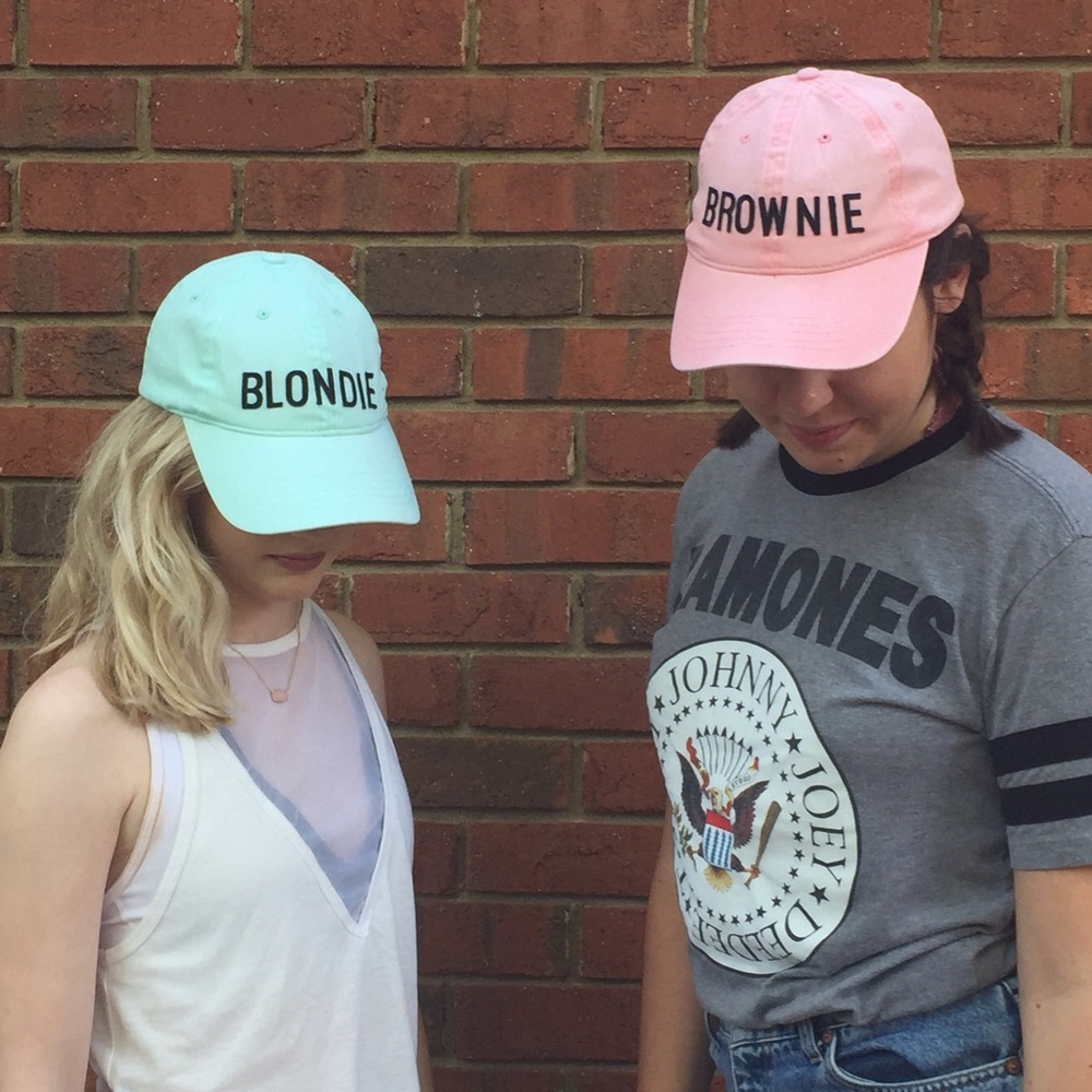 Blondie &a Brownie BFF hats: PAIR - Picture 2 of 3