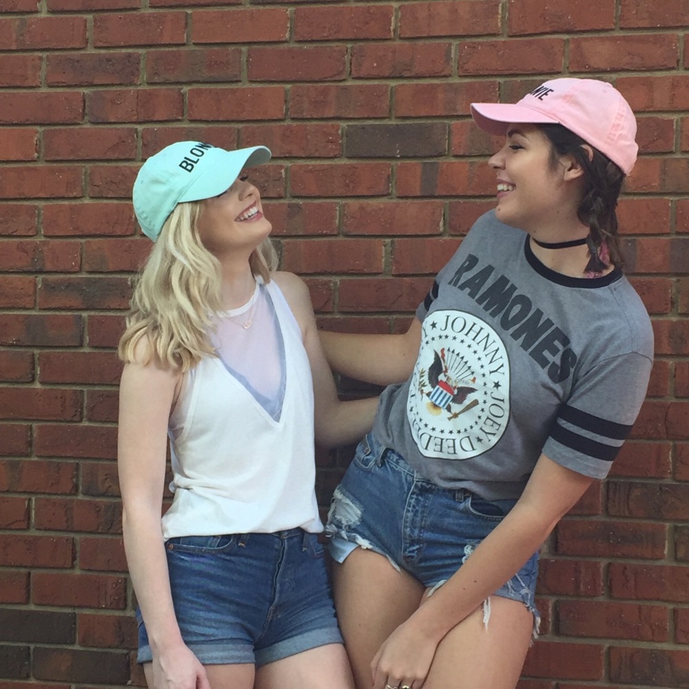 Blondie &a Brownie BFF hats: PAIR - Picture 3 of 3