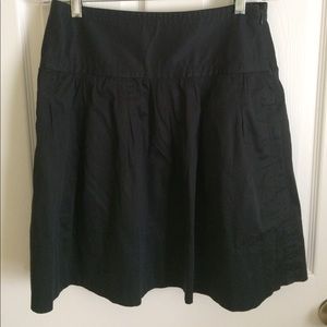 BCBG black cotton skirt with pockets!