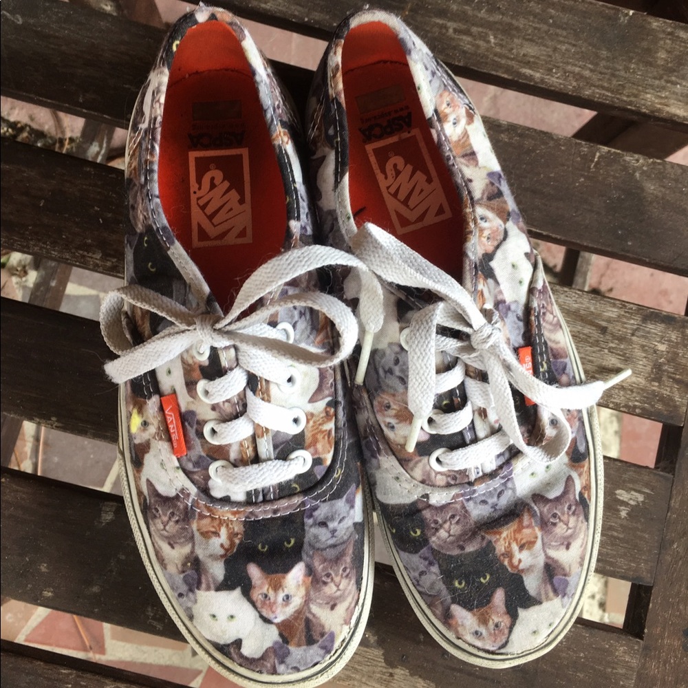 Vans special edition cat print shoes