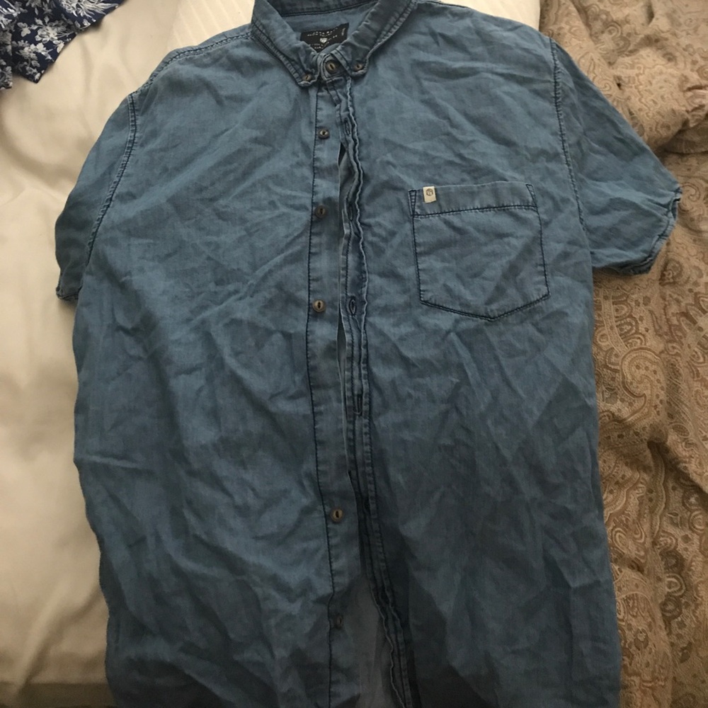 Blue jean button down short sleeve