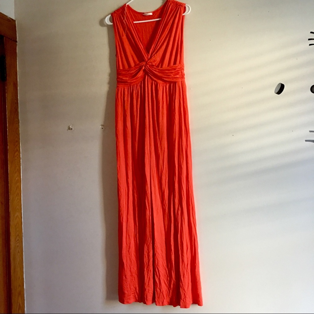 *Unworn* Mai Tai Long Deep Orange Sleeveless Gown