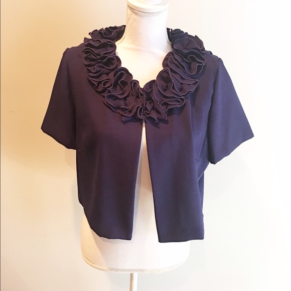 danny and nicole Jackets & Blazers - Cute little dark purple short jacket