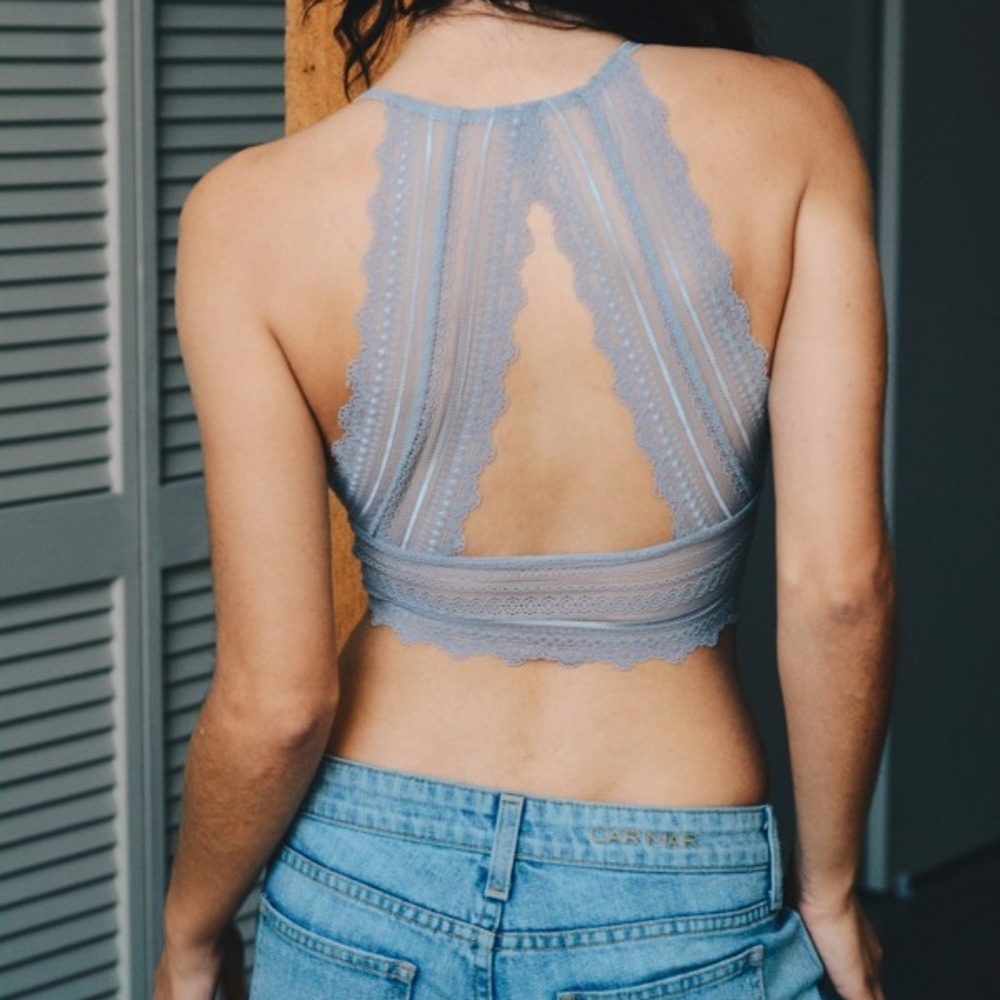 Plunge lace bralette