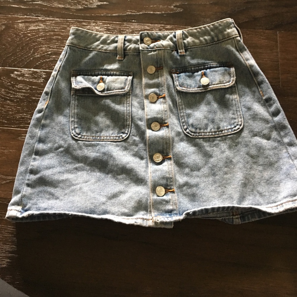 Jean Button Down Skirt