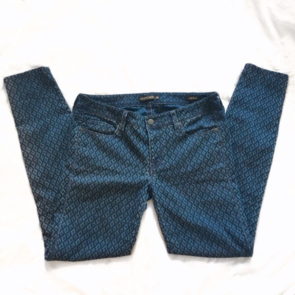 Genetic Denim Shya Blue Diamond Print Skinny Jeans