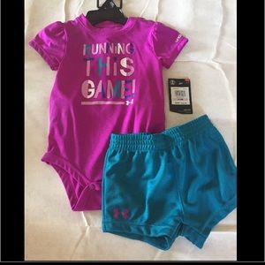 Under Armour Girls Shorts Set 0-3 months
