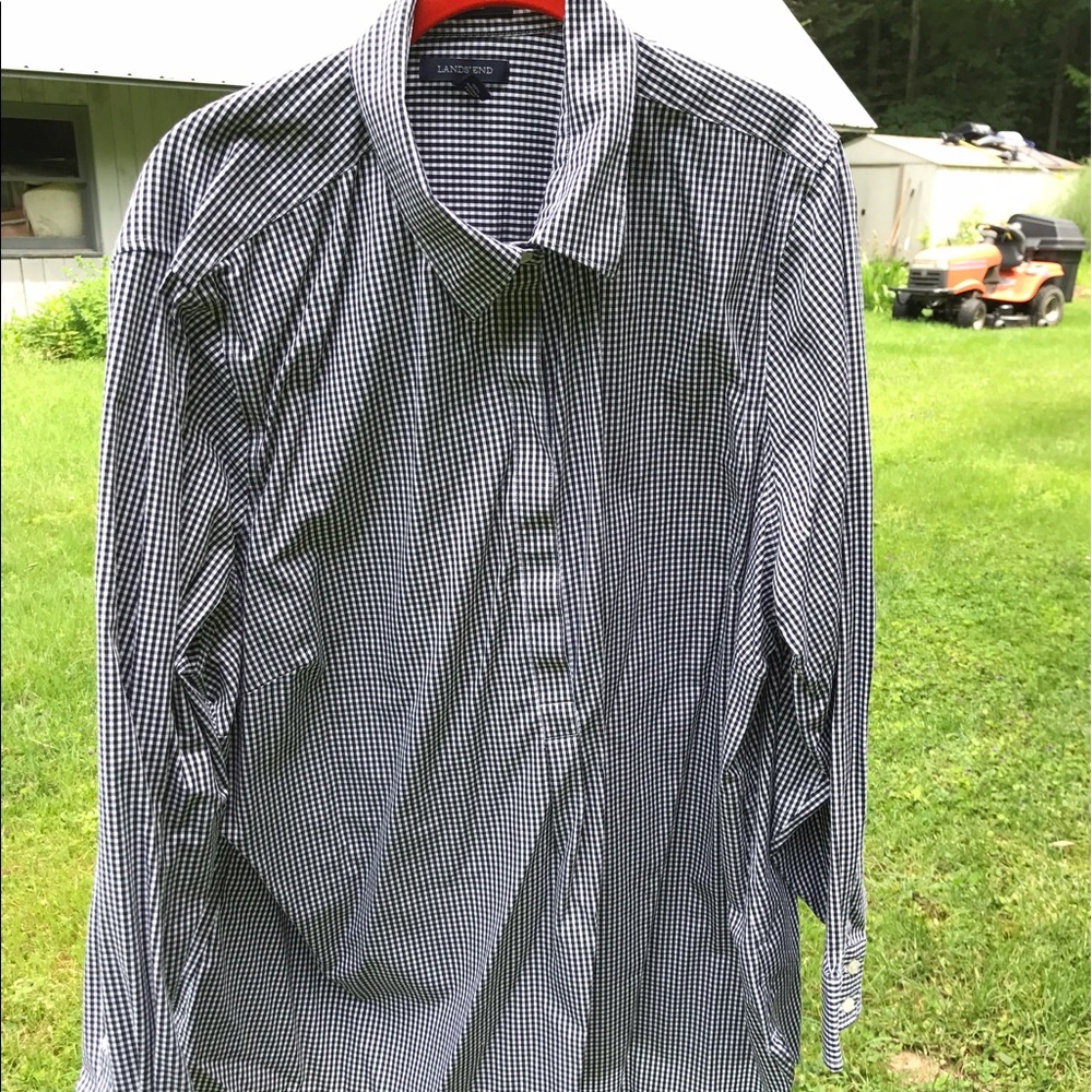 Lands end long sleeve button up