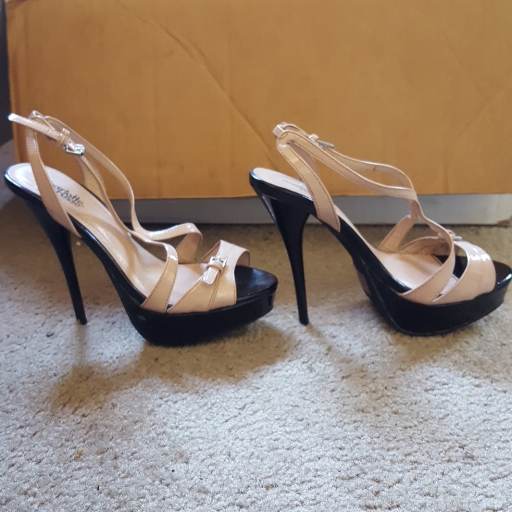 Black and nude high heels
