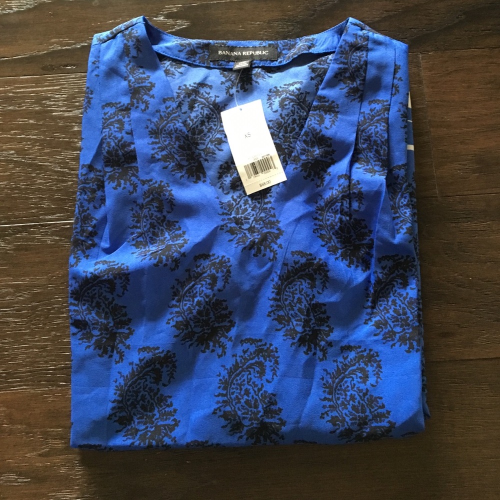 Black and Blue Paisley Blouse