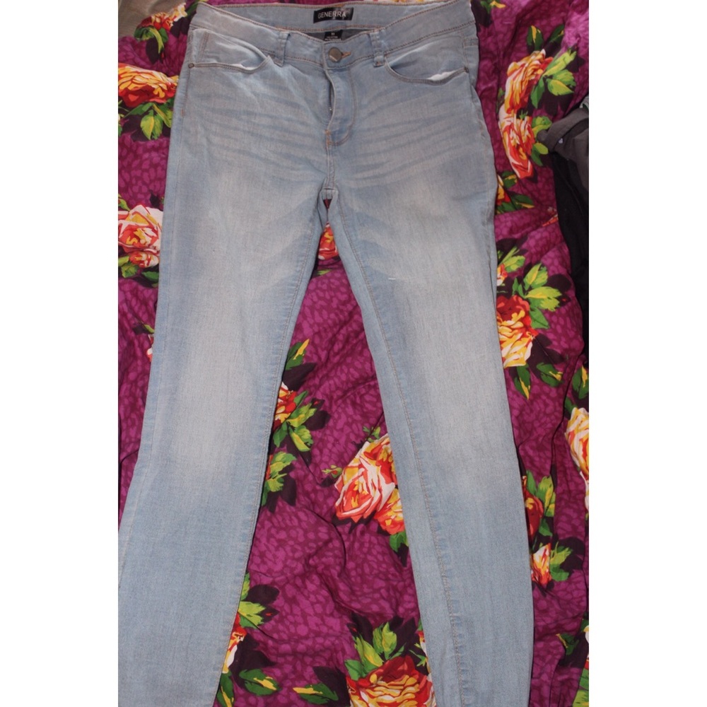 Light blue skinny jeans