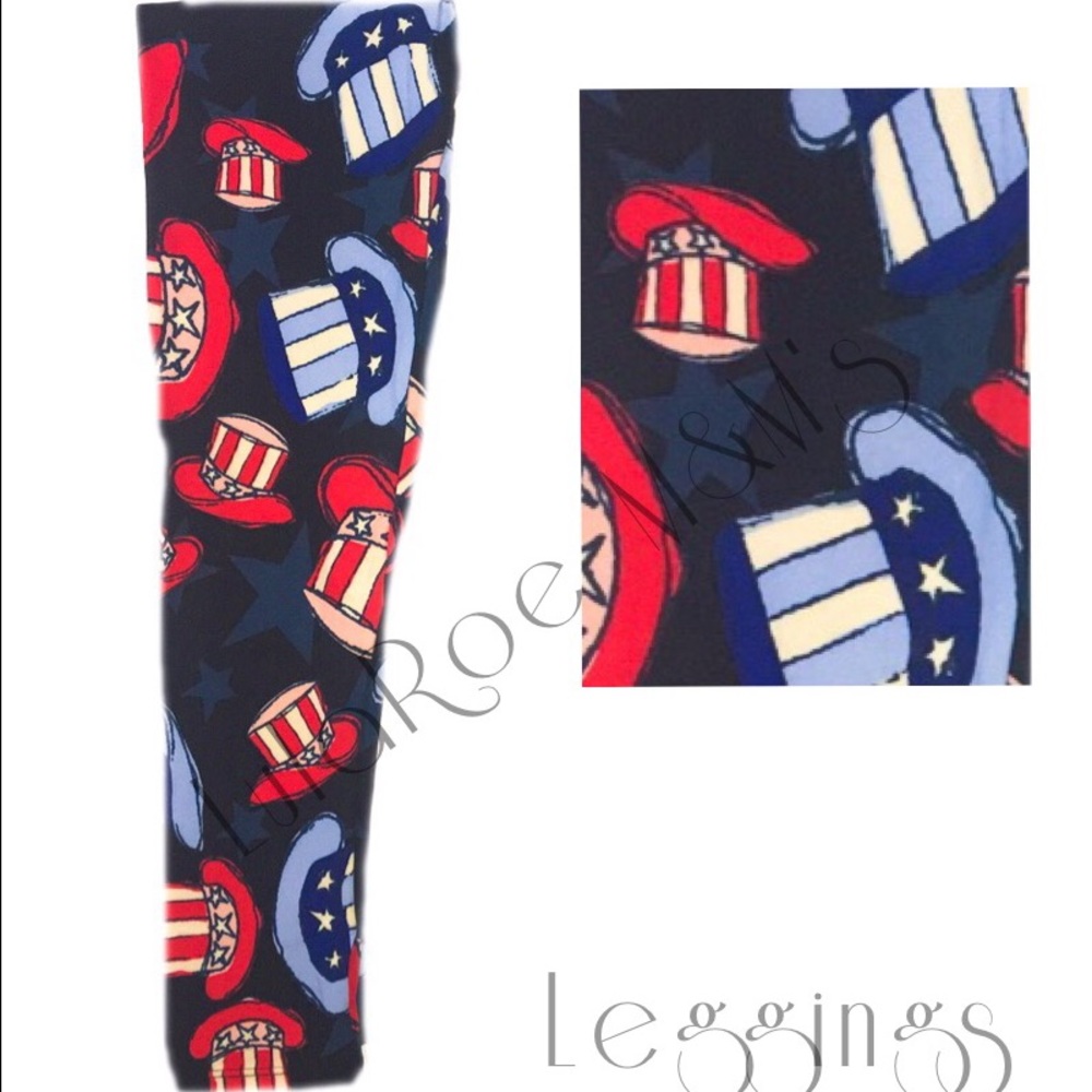Lularoe Americana Fourth of July OS Leggings