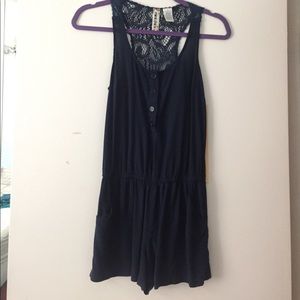 Mimi Chica Navy Blue Romper